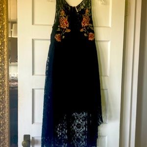 Free people lace/ embroidered ( hi/low) dress